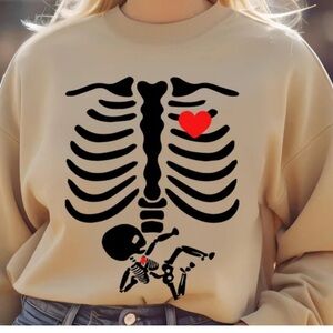 Pregnancy Halloween Sweatshirt L